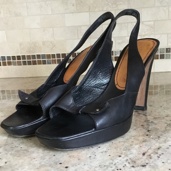 Jil Sander Slingback Platform Open Toe Heels - Picture 4 of 16